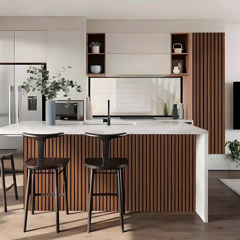 Panel acústico de lamas flexibles – 270 × 110 cm