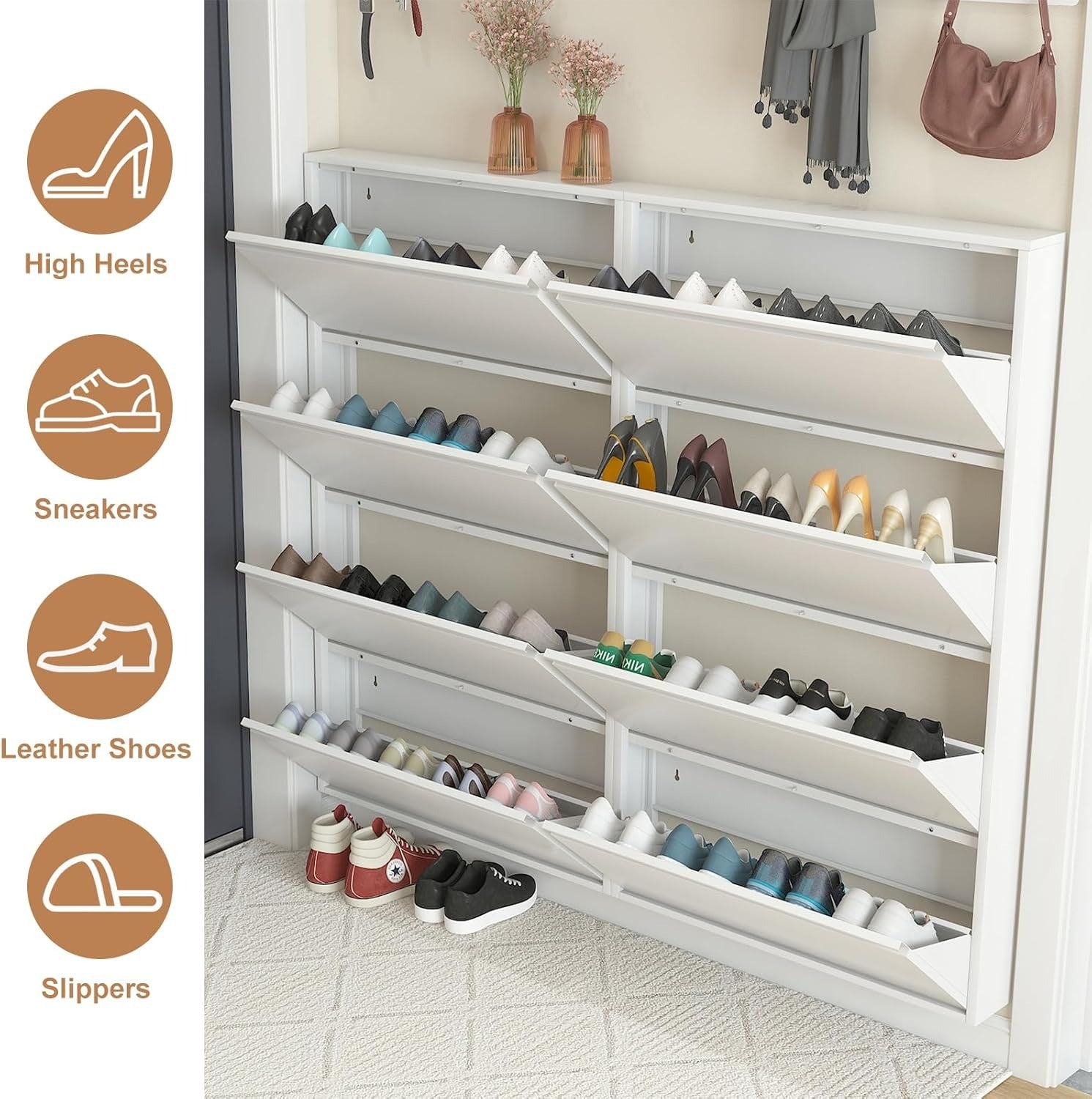 Zapatero de pared elegante