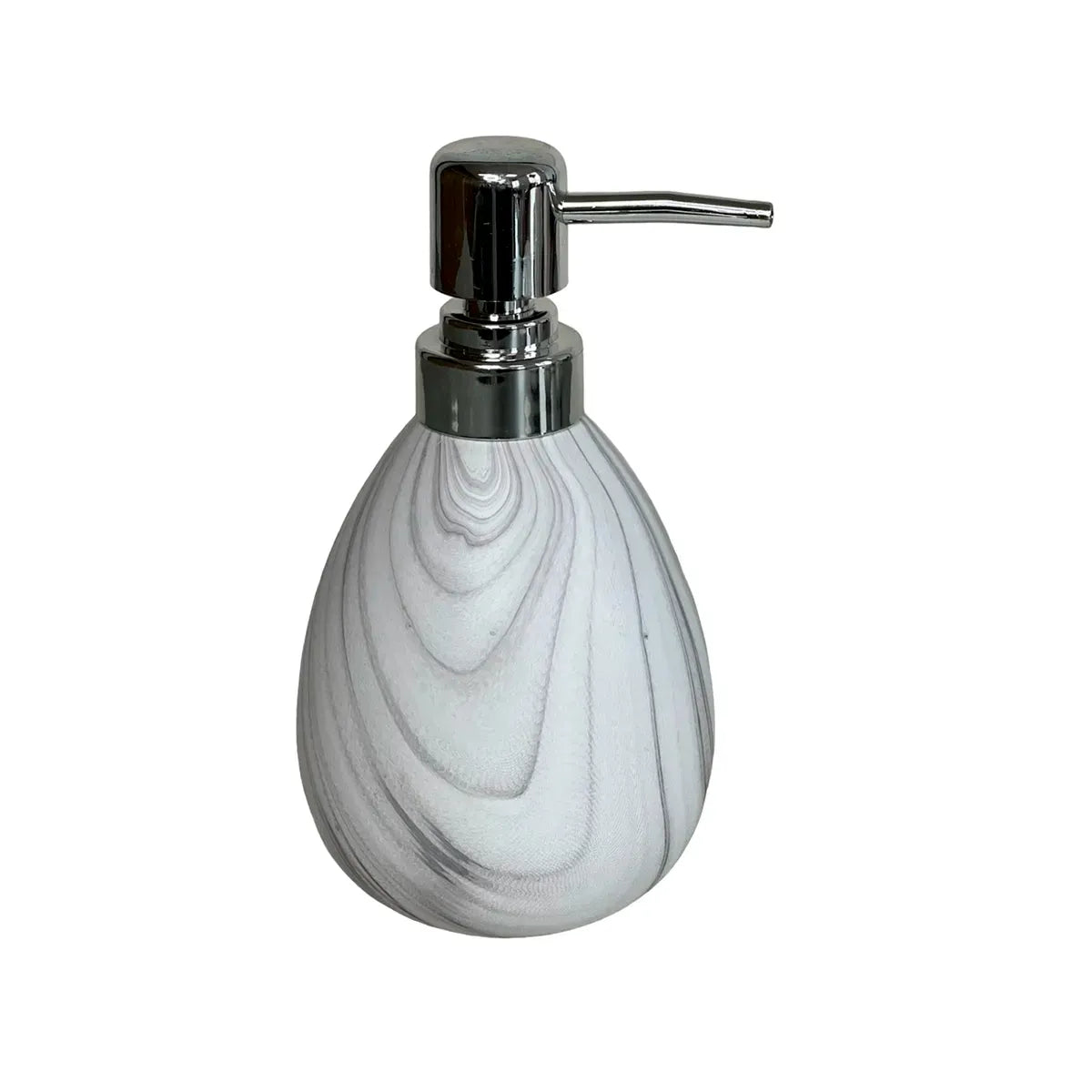 Juego para baño en cerámica de 4 piezas Mármol blanco y gris